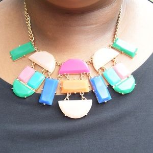 Multicolored statement necklace